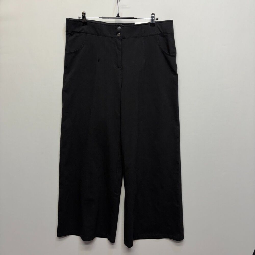 NWT Chico's Women Casual Wide Leg Pants Size 3R US 16R Black D101 -19